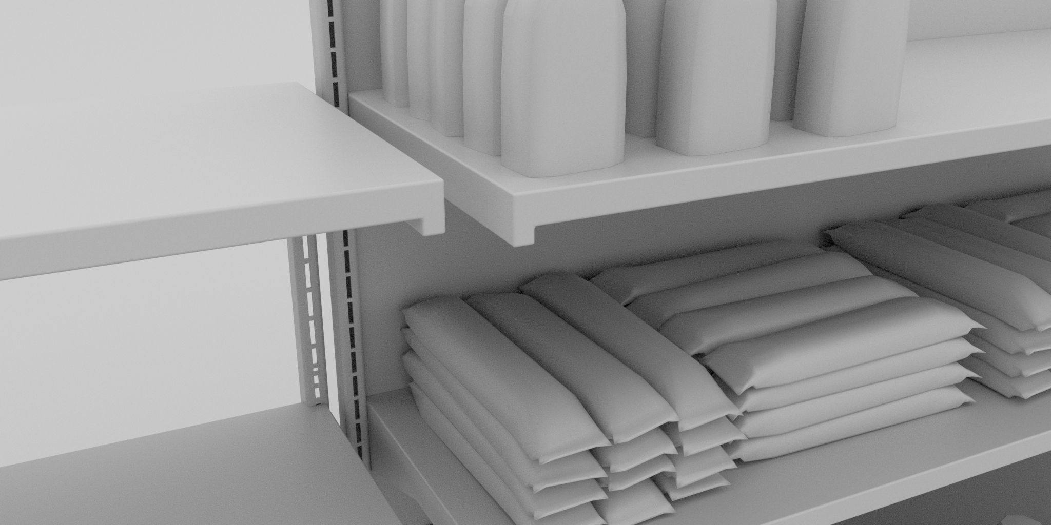 Supermarket Shelving 3D model_9
