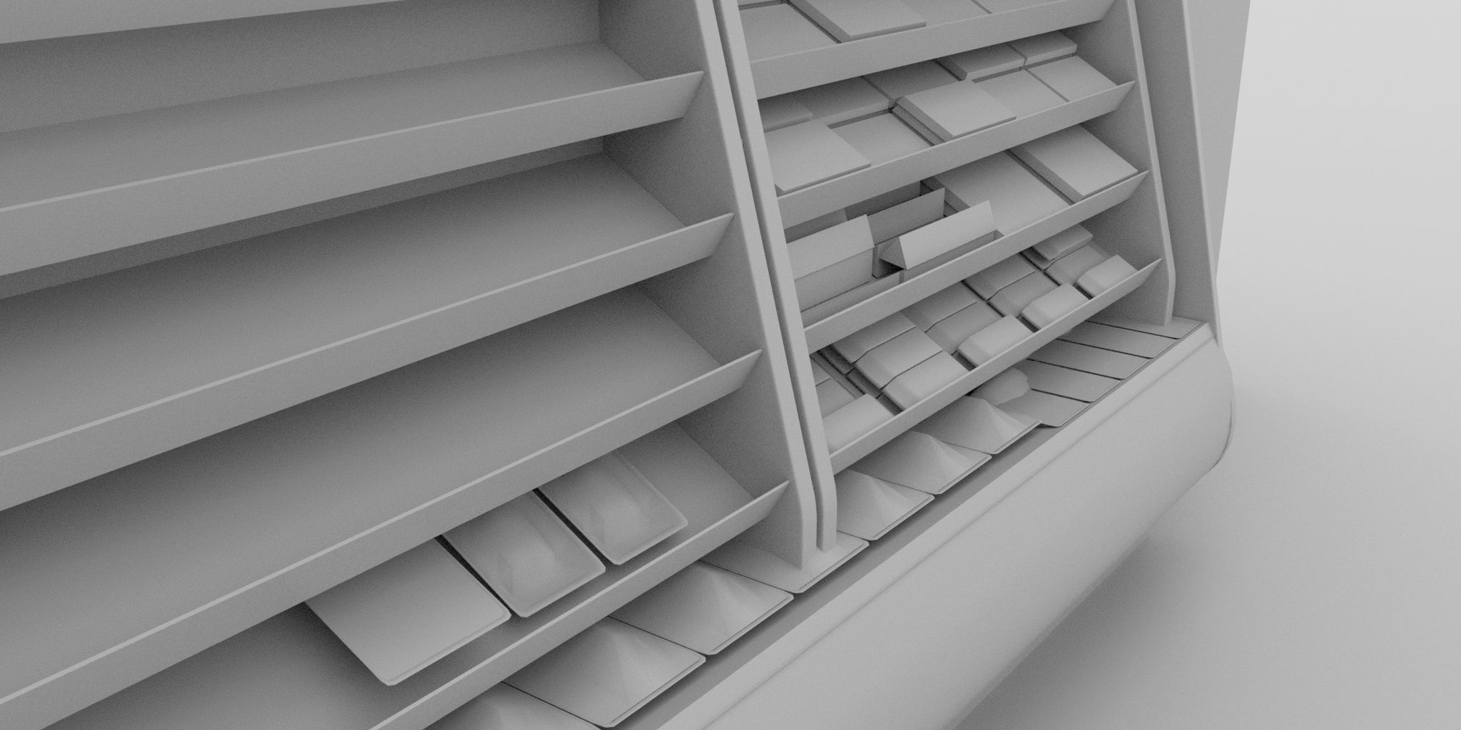 Supermarket Shelving 3D model_6