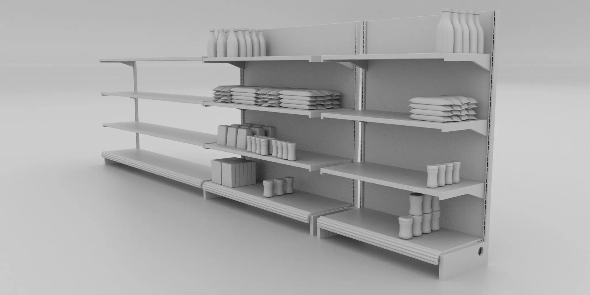 Supermarket Shelving 3D model_0