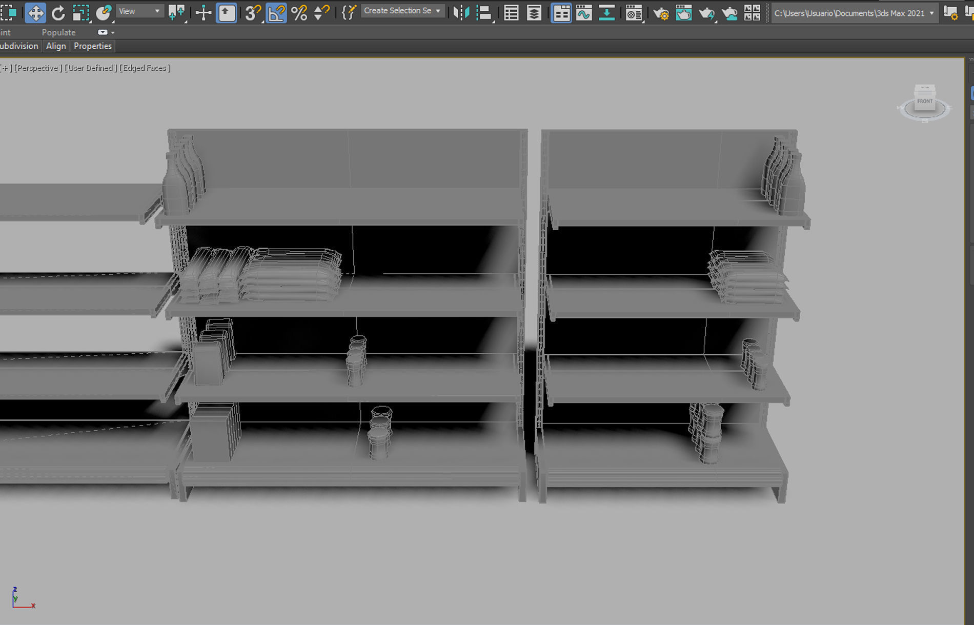 Supermarket Shelving 3D model_13