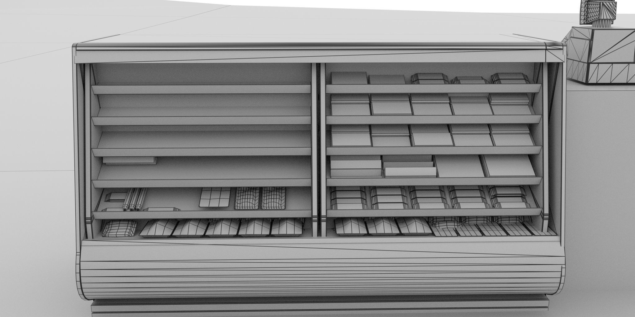 Supermarket Shelving 3D model_10