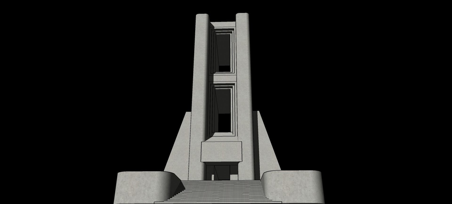 Kit dreams of a Futurist Architect Antonio Sant Elia Low-poly 3D model_2