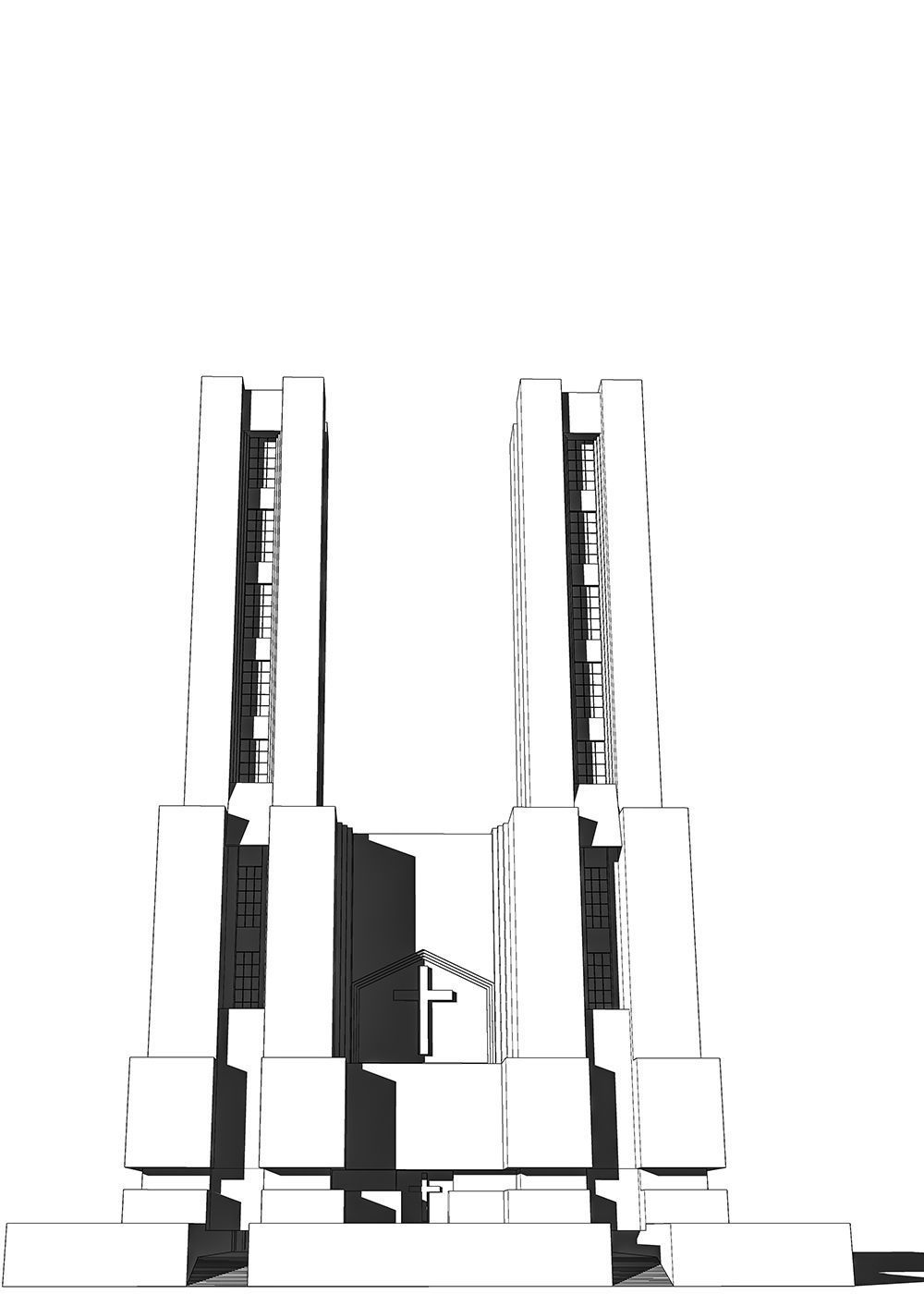 Kit dreams of a Futurist Architect Antonio Sant Elia Low-poly 3D model_3