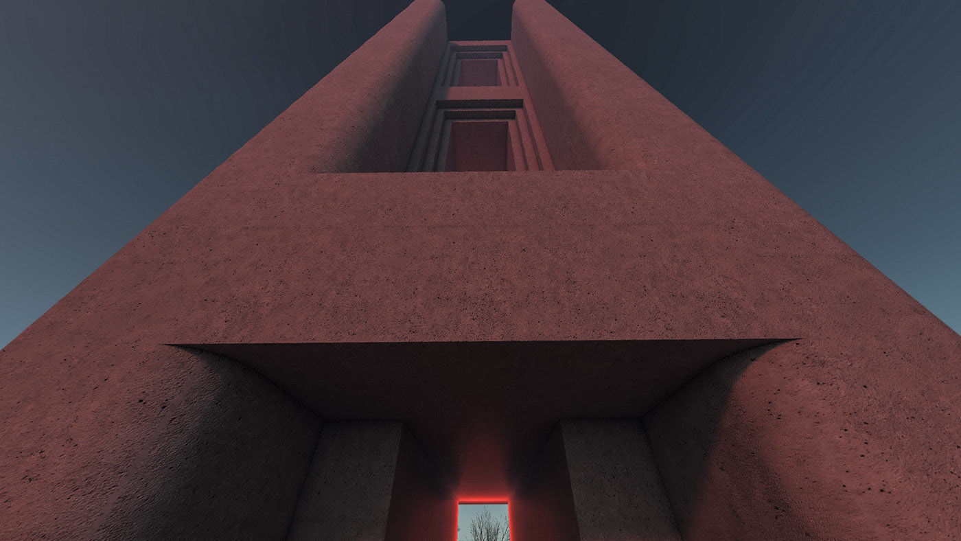 Kit dreams of a Futurist Architect Antonio Sant Elia Low-poly 3D model_8