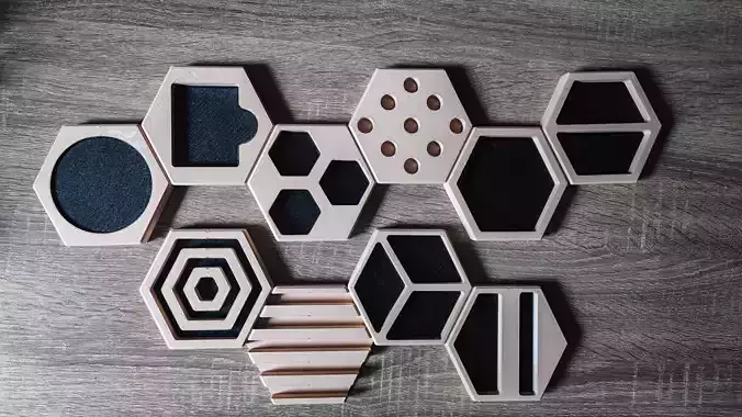 MODULAR OFFICE DESK ORGANIZER HEXAGONAL LEAF