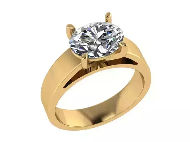 Ring253 round brilliant cut diamond engagement ring in gold