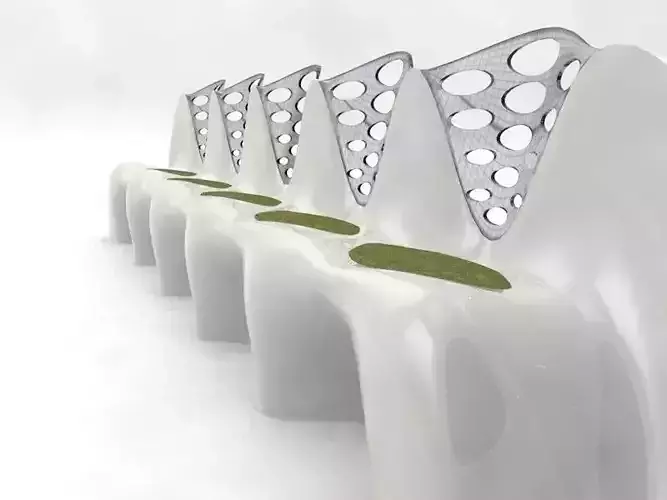 bench design of 3D model