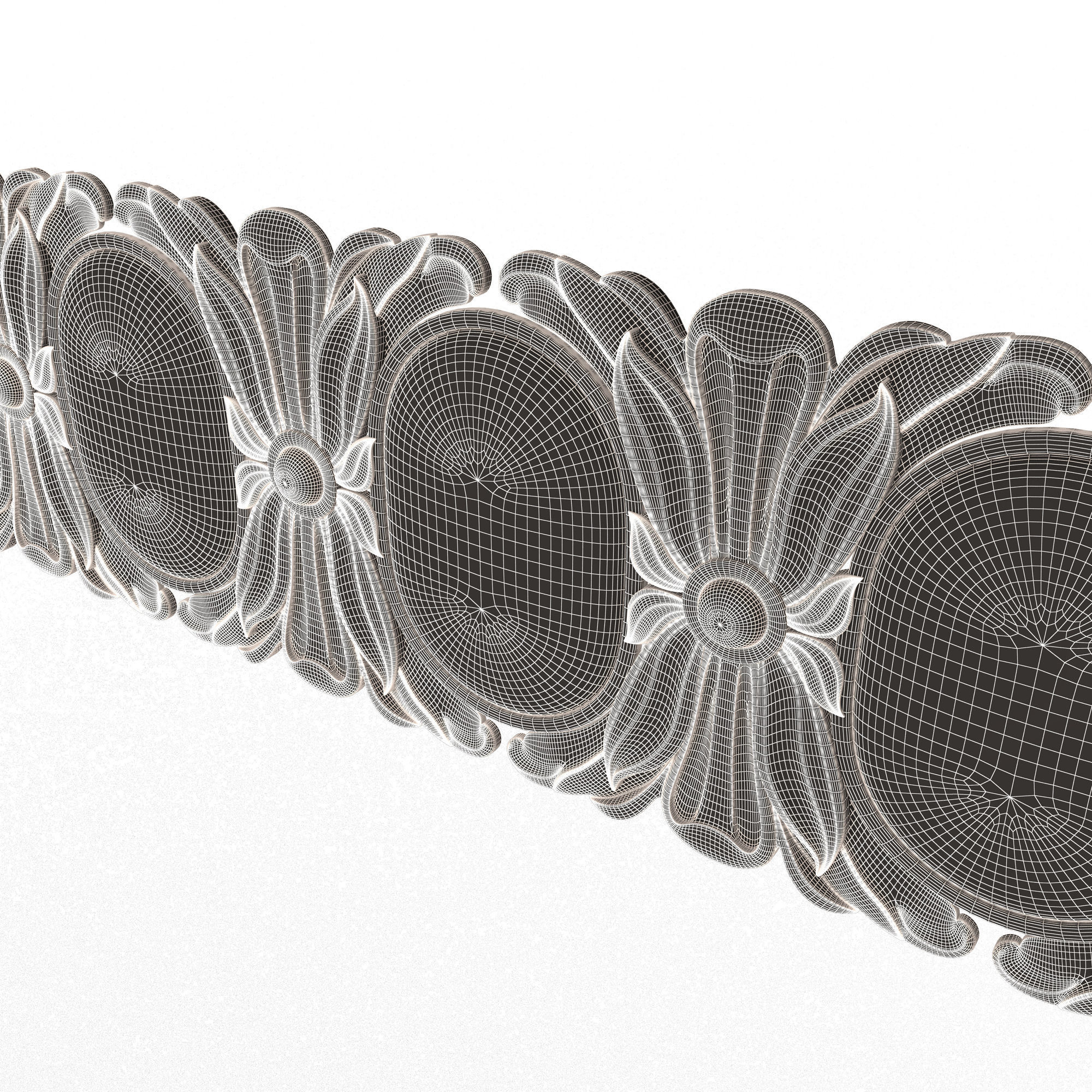 Ornament Element Molding 017 Low-poly 3D model_15