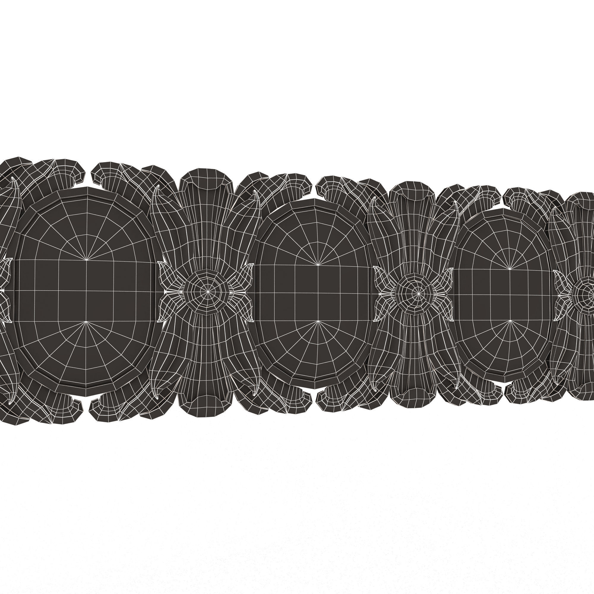 Ornament Element Molding 017 Low-poly 3D model_11