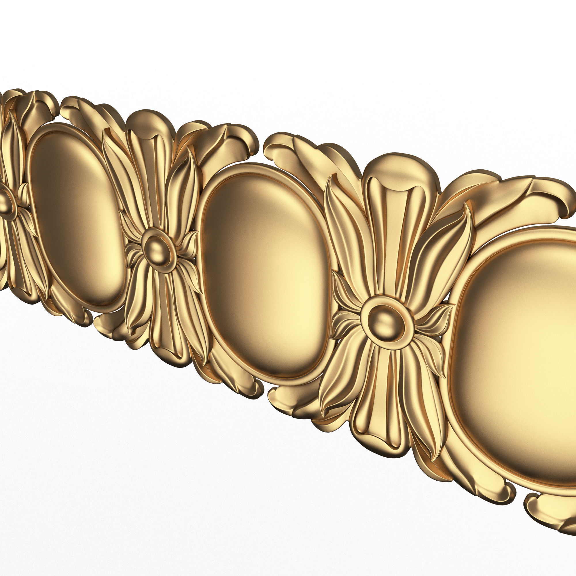 Ornament Element Molding 017 Low-poly 3D model_3