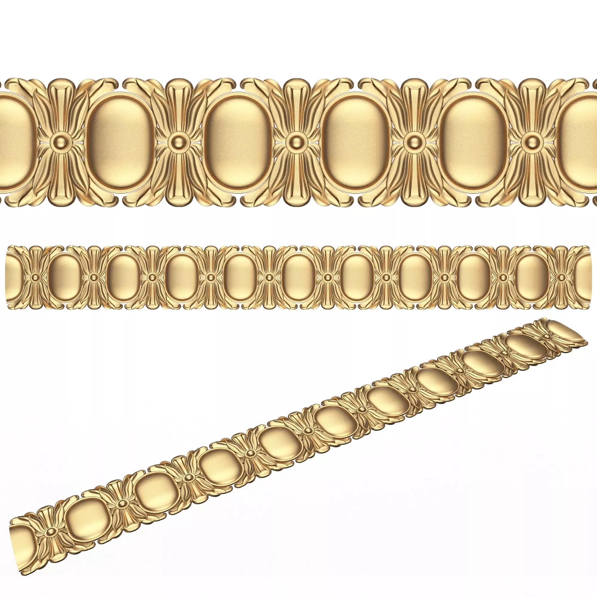 Ornament Element Molding 017 Low-poly 3D model_0