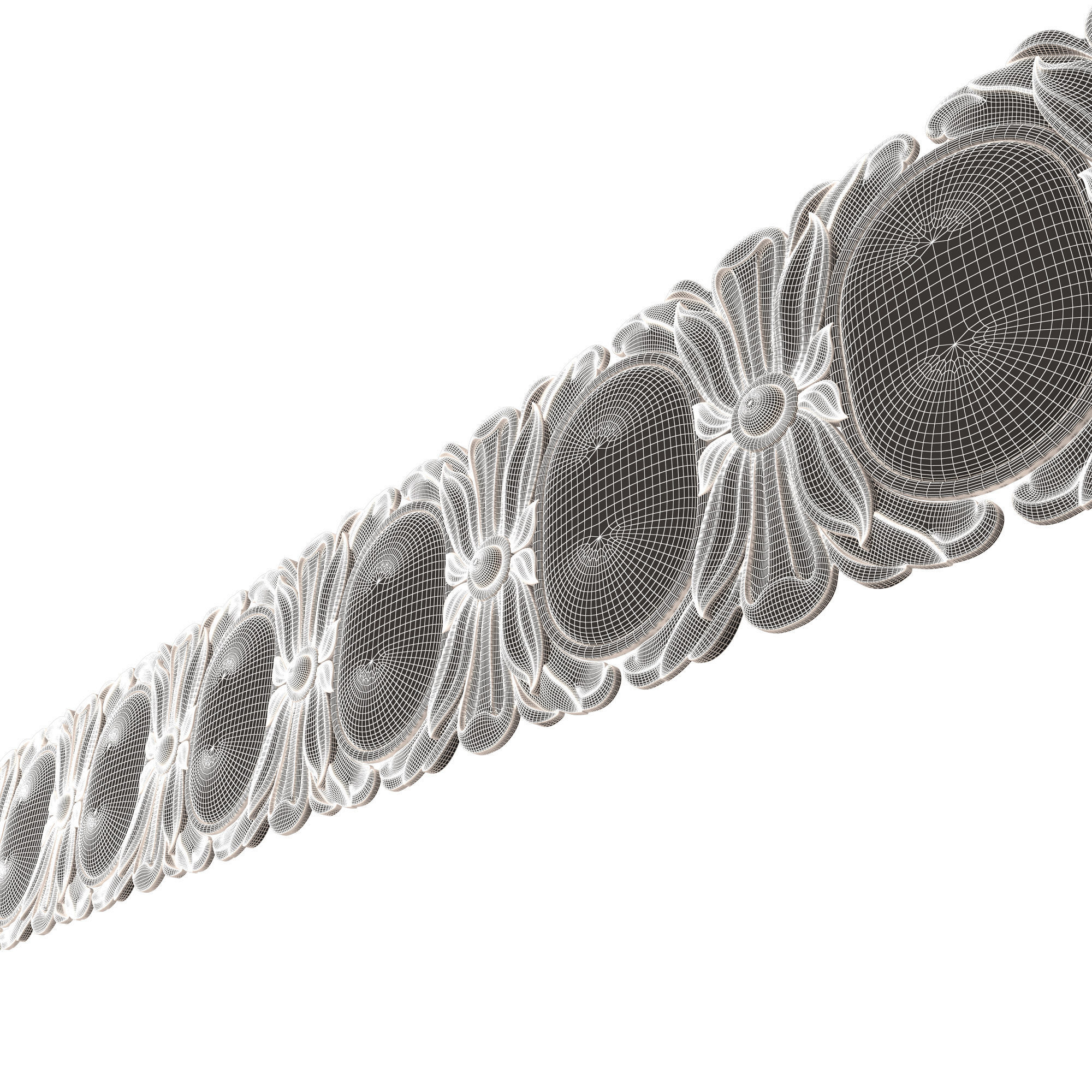 Ornament Element Molding 017 Low-poly 3D model_10