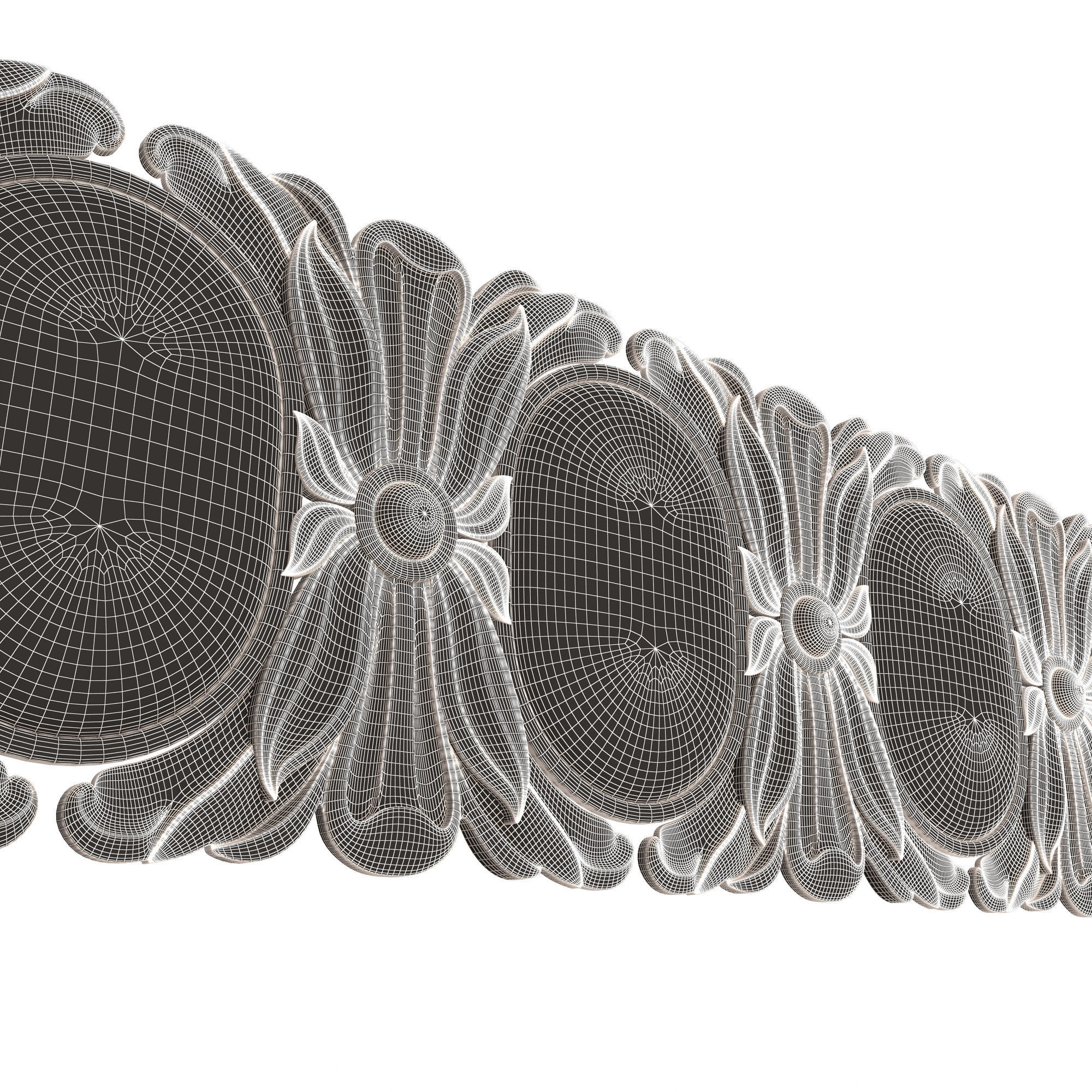 Ornament Element Molding 017 Low-poly 3D model_16