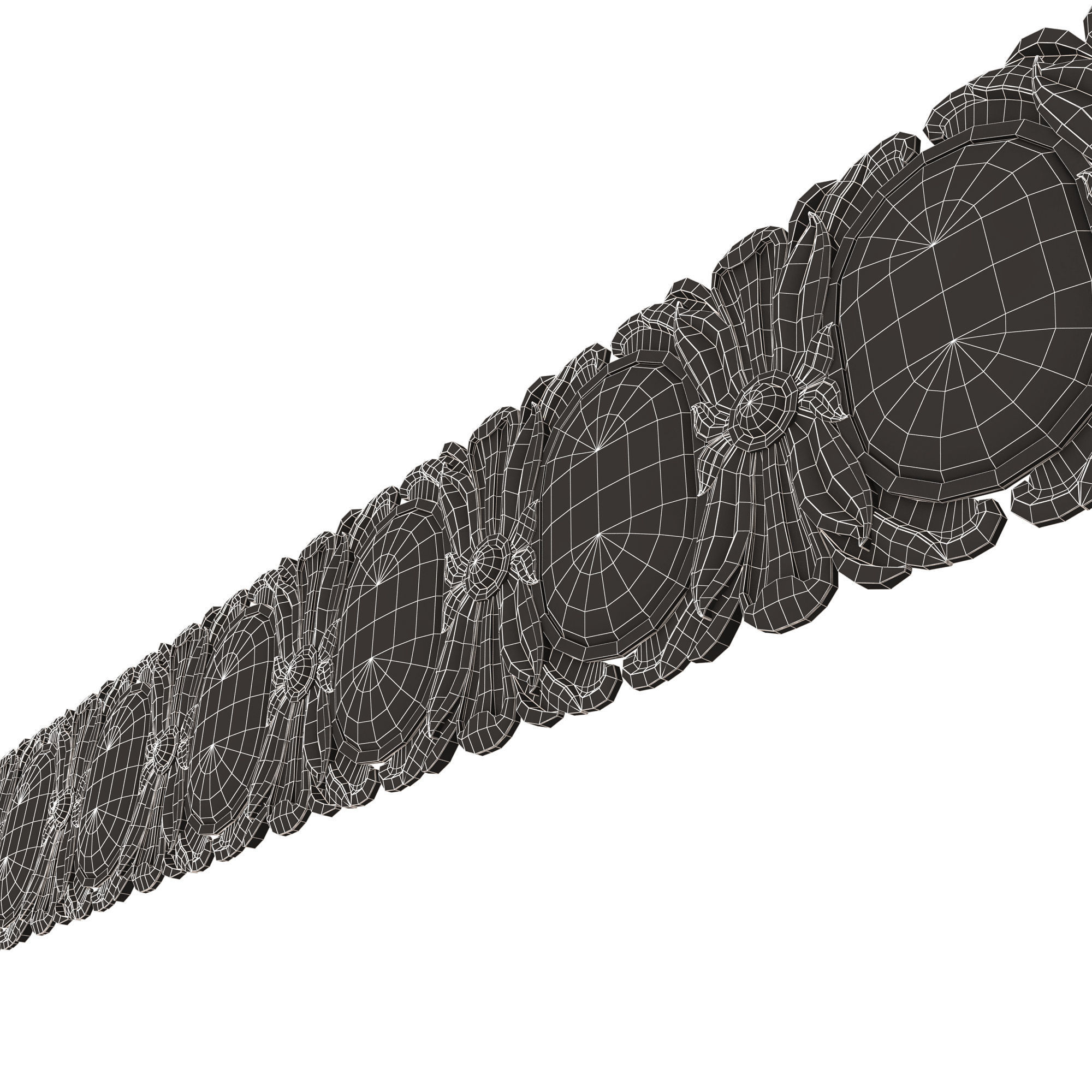 Ornament Element Molding 017 Low-poly 3D model_13