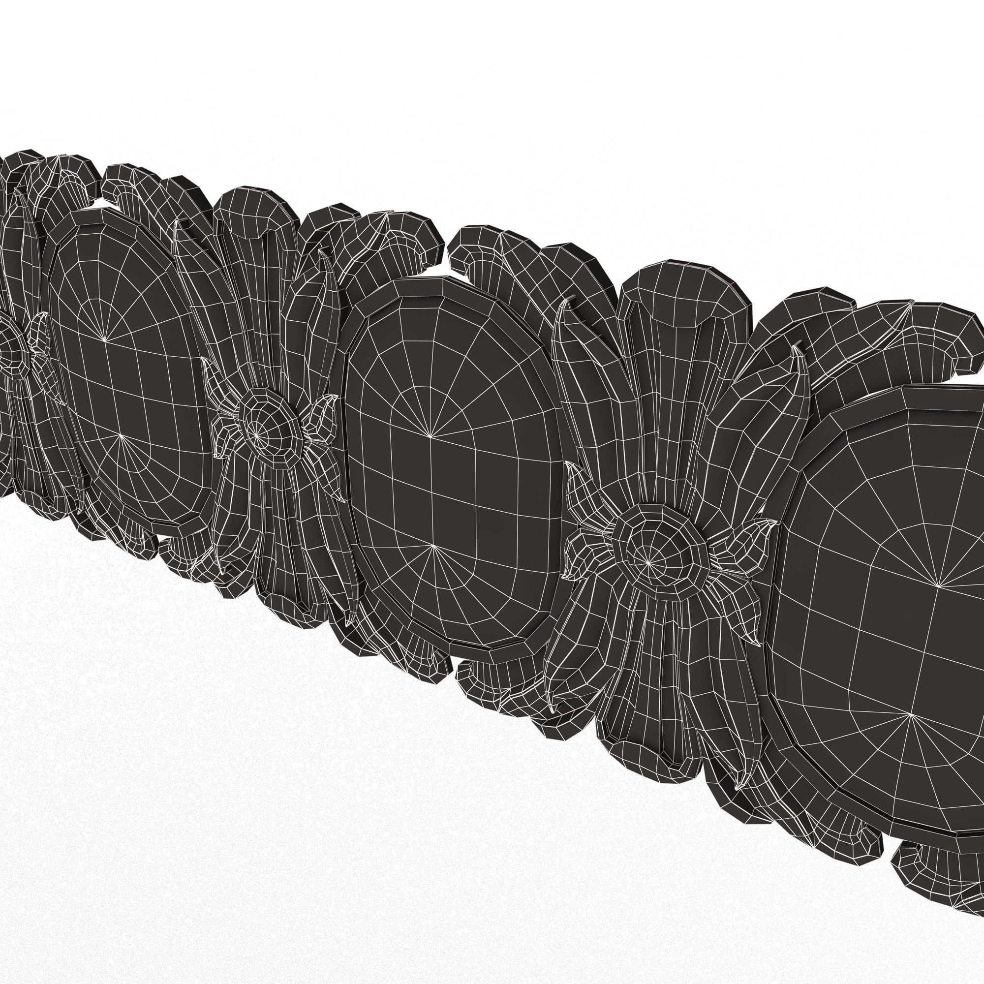 Ornament Element Molding 017 Low-poly 3D model_14