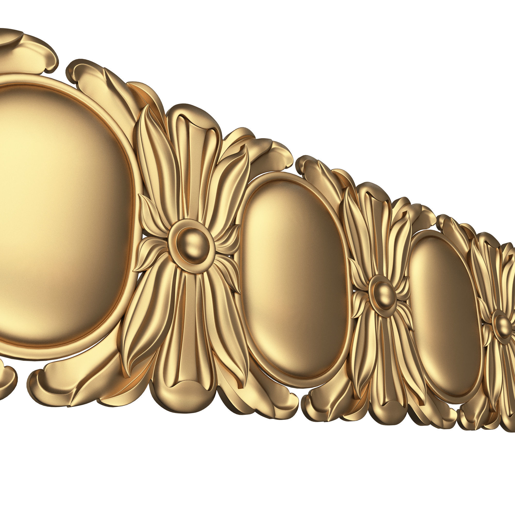 Ornament Element Molding 017 Low-poly 3D model_5