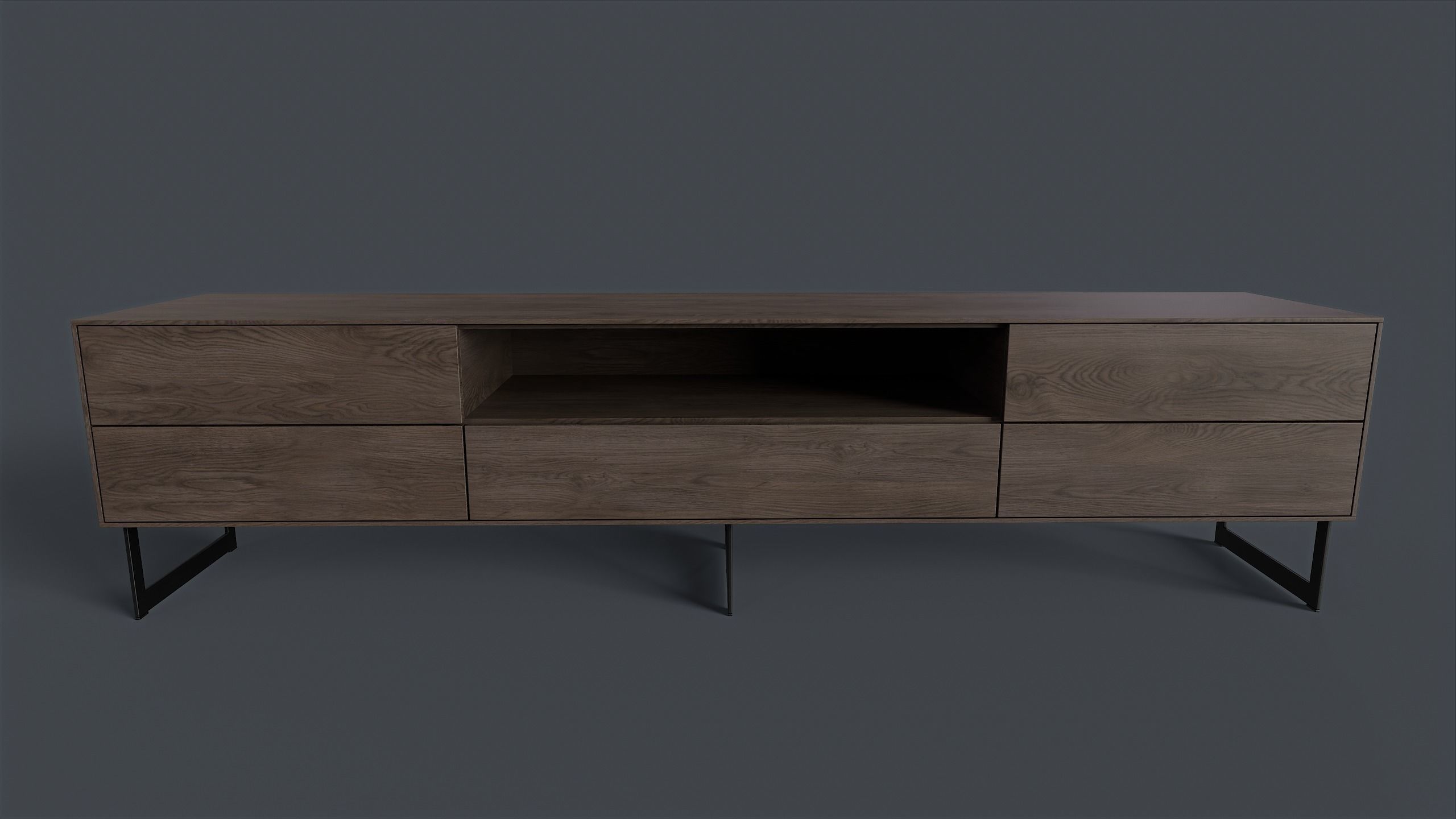 Bellagio TV Dresser 3 PBR Game Ready  Low-poly 3D model_6