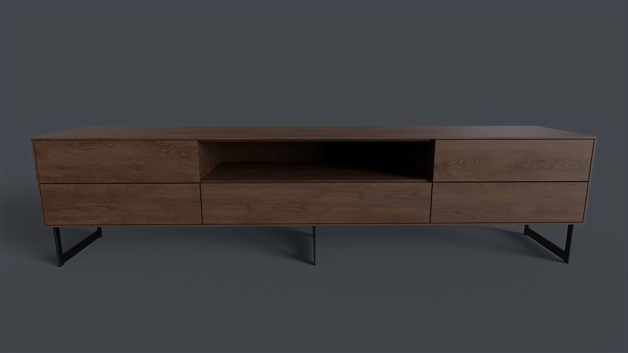 Bellagio TV Dresser 3 PBR Game Ready  Low-poly 3D model_7