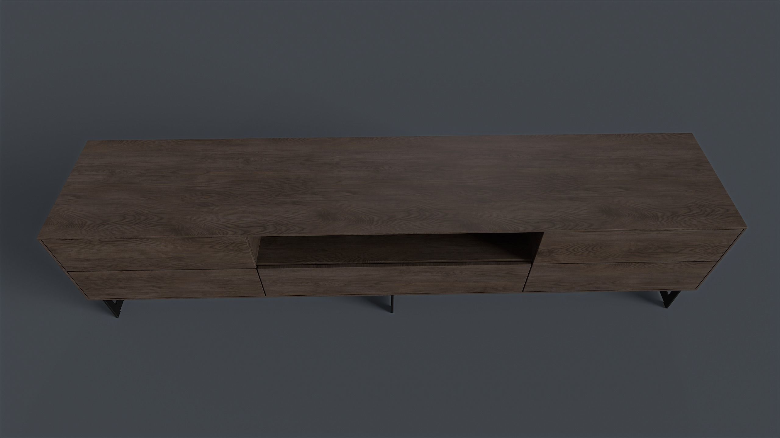 Bellagio TV Dresser 3 PBR Game Ready  Low-poly 3D model_11