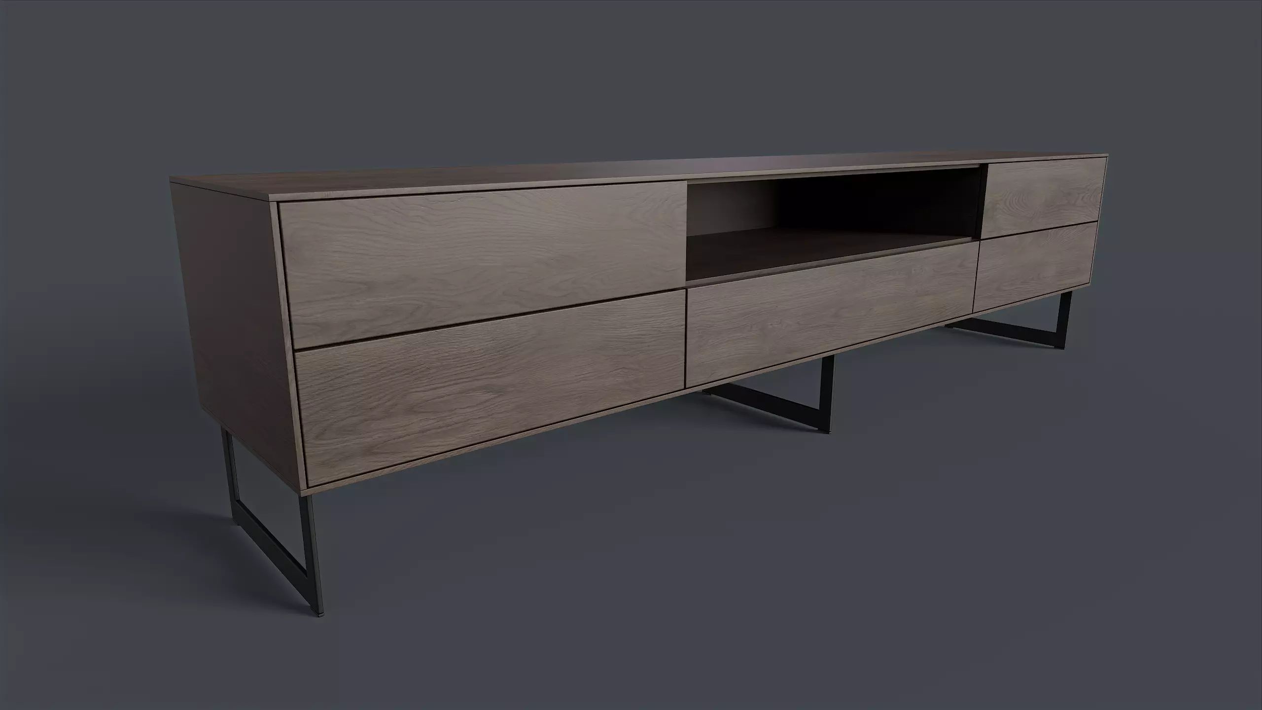 Bellagio TV Dresser 3 PBR Game Ready  Low-poly 3D model_0