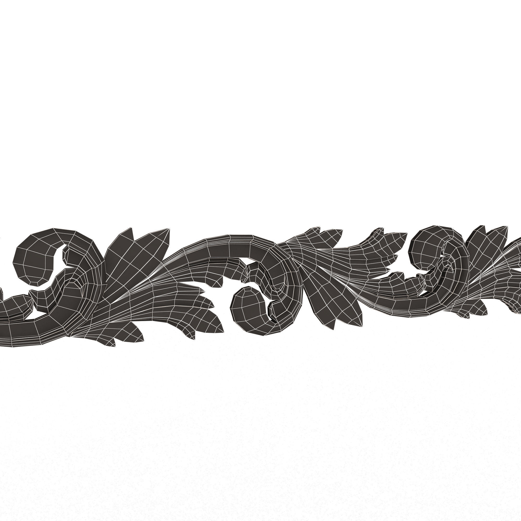 Ornament Element Molding 020 Low-poly 3D model_13