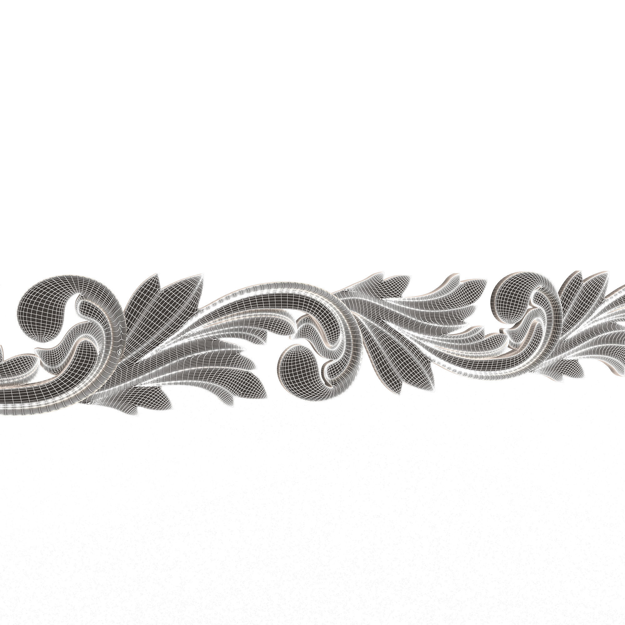 Ornament Element Molding 020 Low-poly 3D model_7