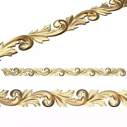 Ornament Element Molding 020 Low-poly 3D model