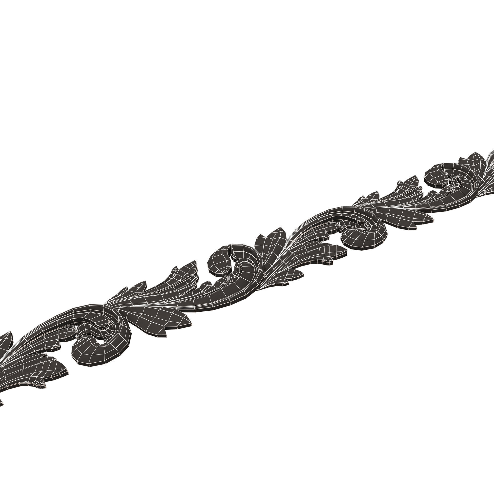 Ornament Element Molding 020 Low-poly 3D model_17