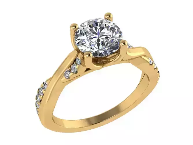 Ring256 diamond engagement ring gold