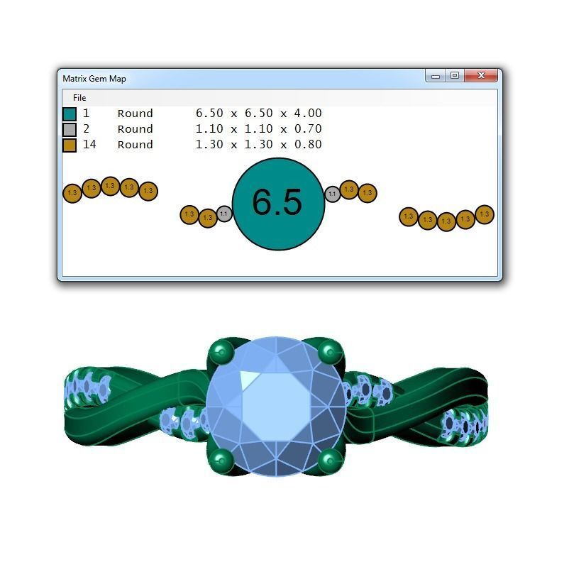 Ring256 diamond engagement ring gold 3D print model_6