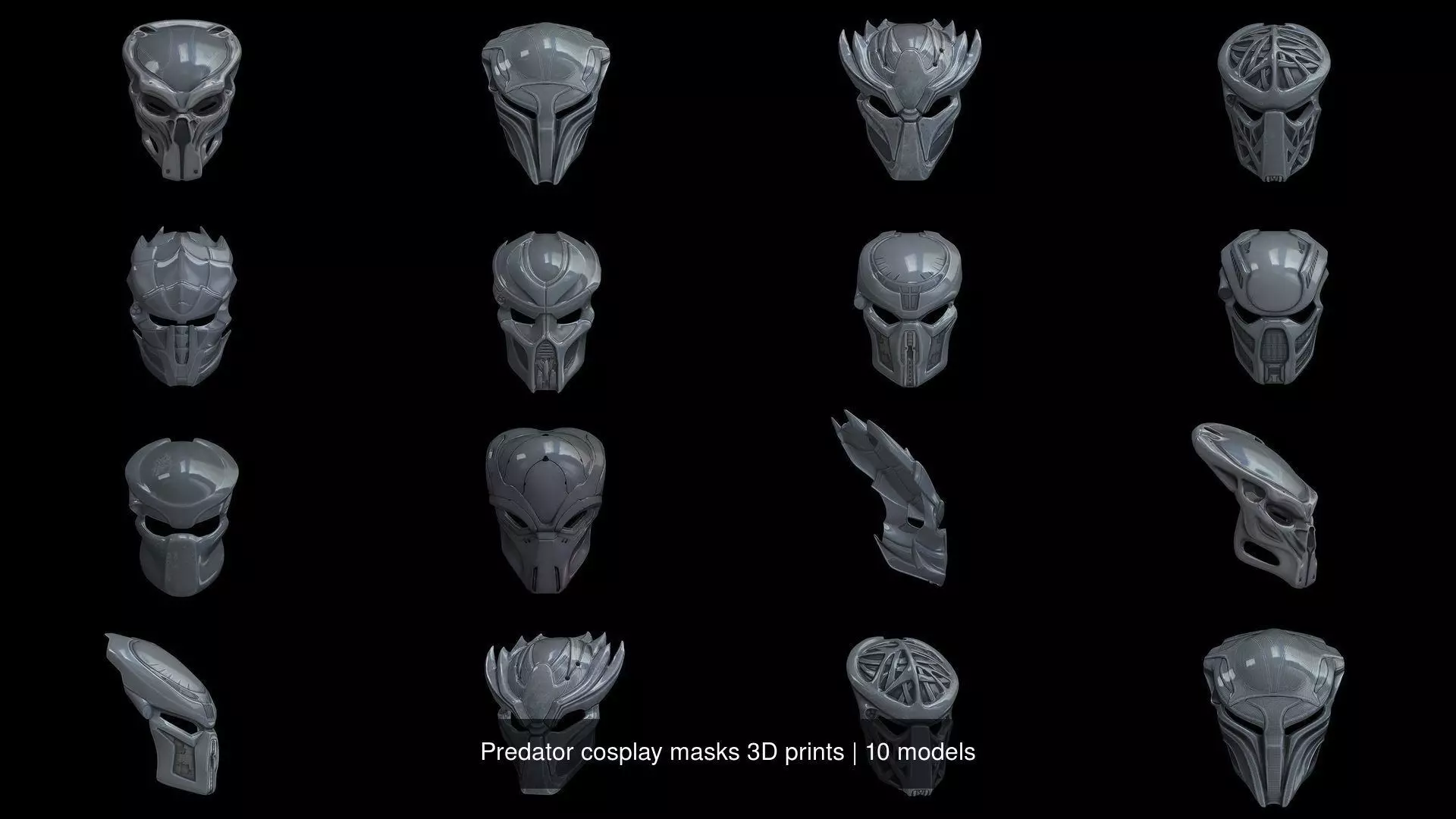 Predator cosplay masks 3D prints 3D Model Collection_0