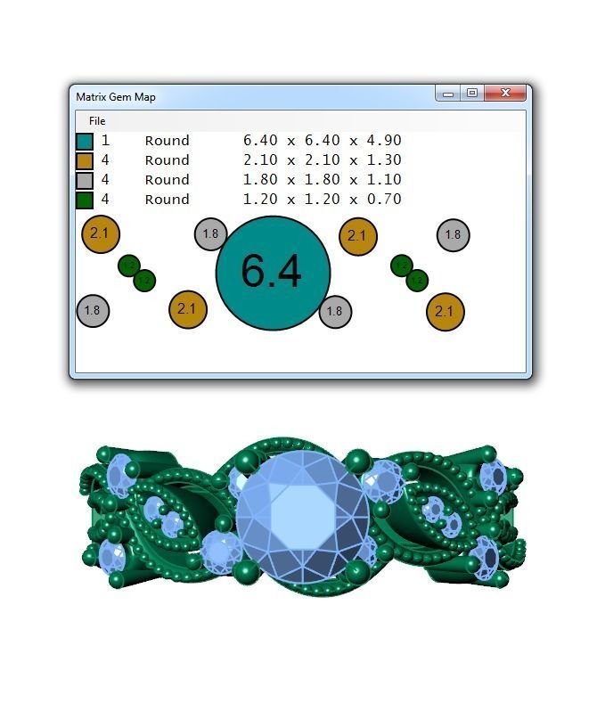 Ring258 ornate diamond engagement ring gold 3D print model_6