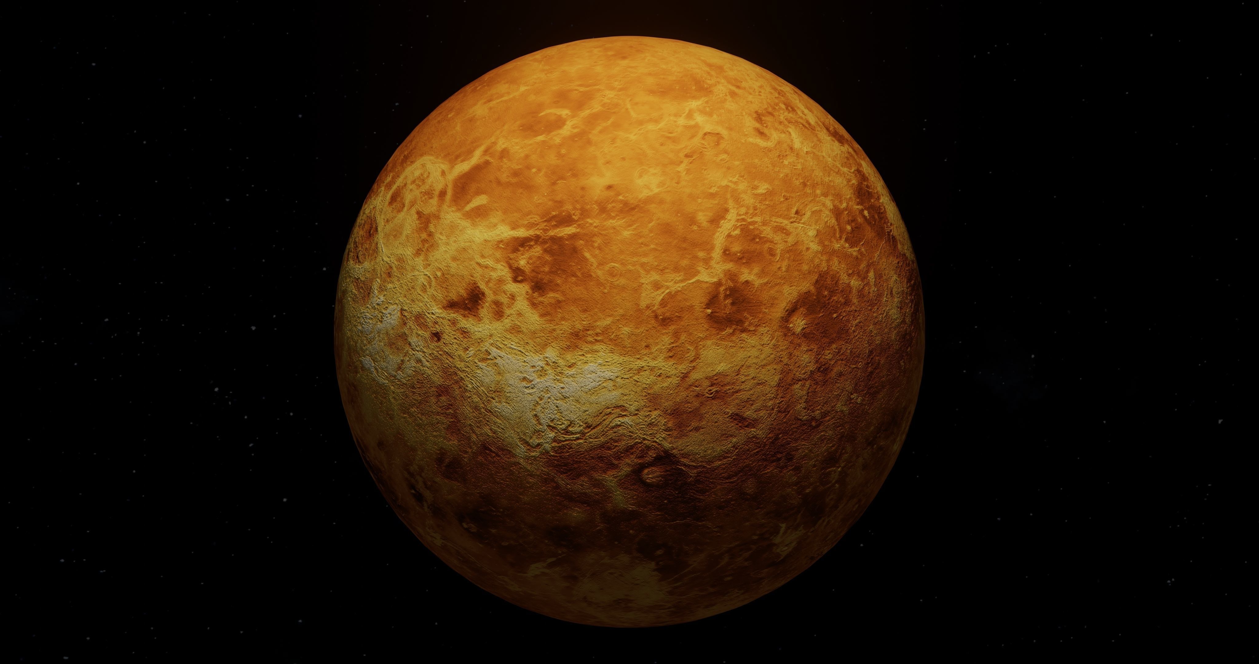 Venus Planet 8K Low-poly 3D model_5