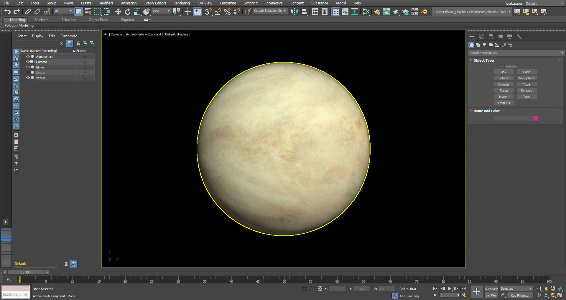Venus Planet 8K Low-poly 3D model_10