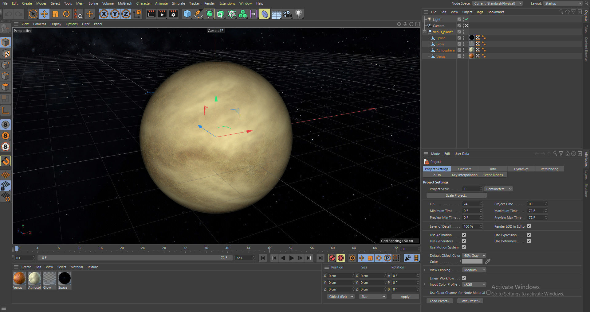 Venus Planet 8K Low-poly 3D model_9