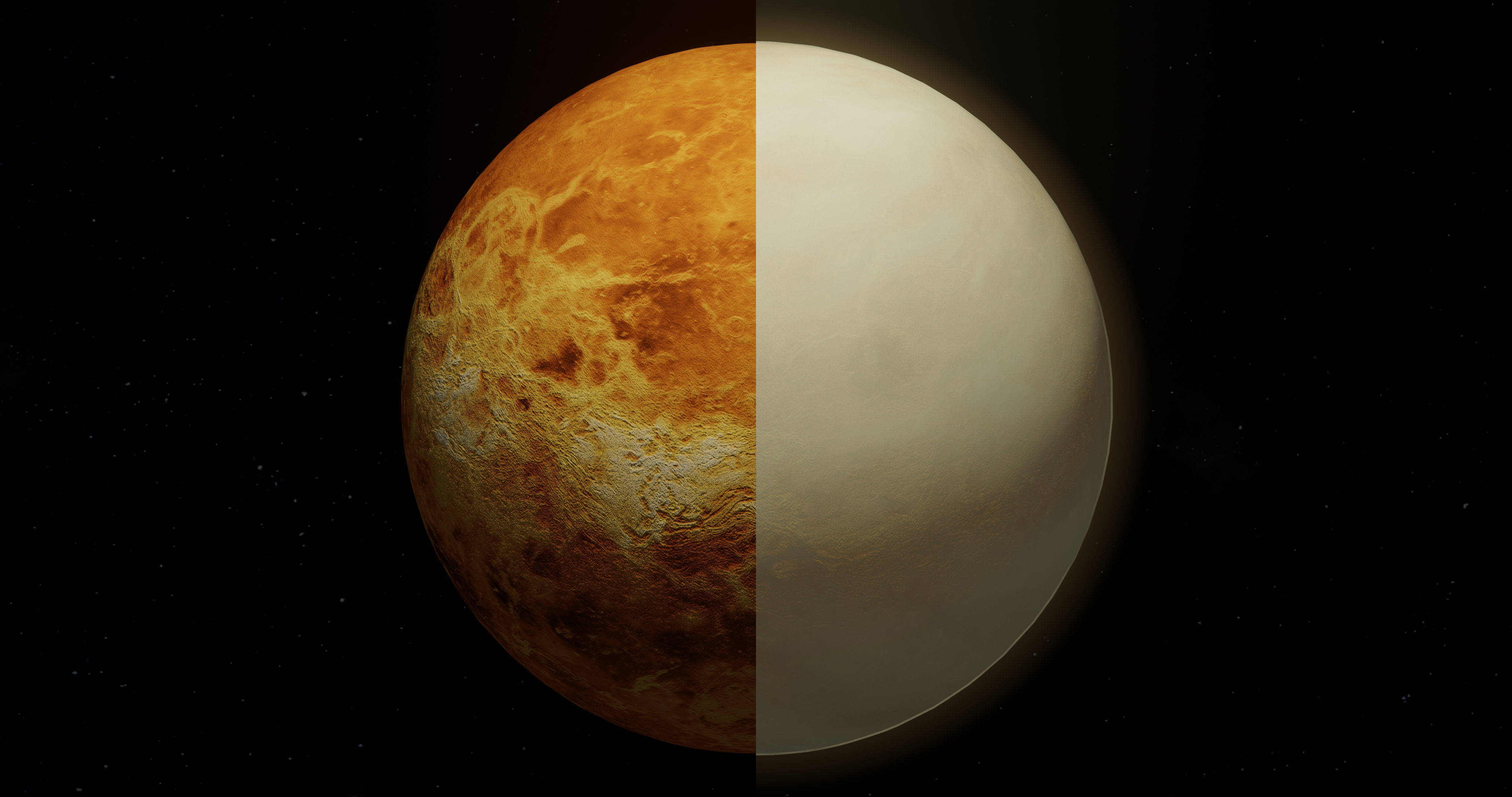 Venus Planet 8K Low-poly 3D model_4