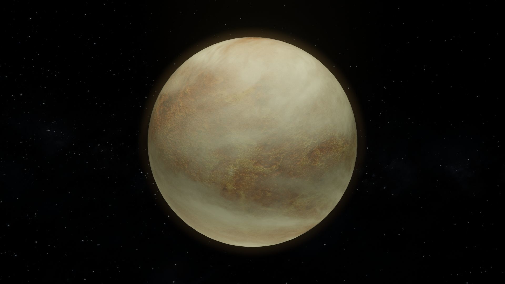 Venus Planet 8K Low-poly 3D model_2