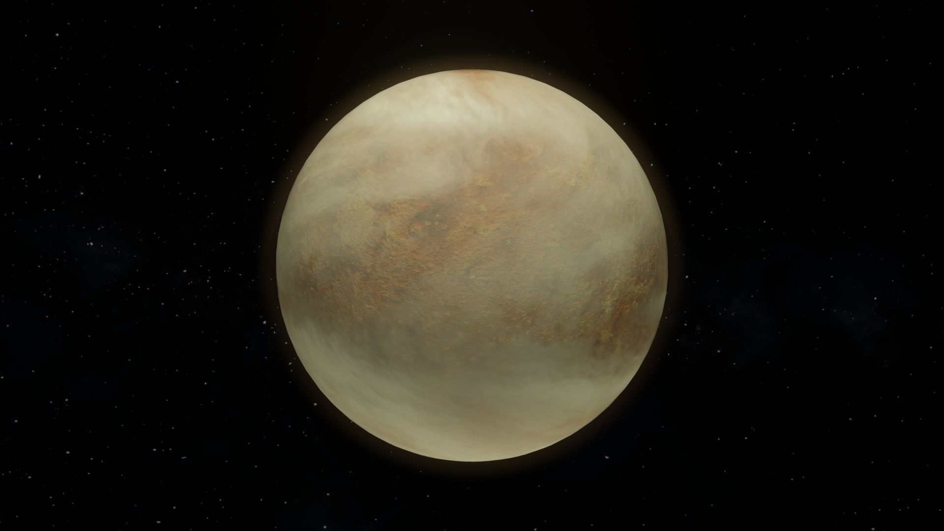 Venus Planet 8K Low-poly 3D model_3