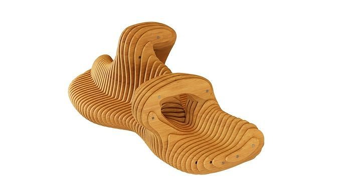 Parametric bench 07 3D model