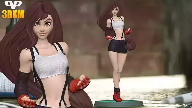 Tifa STL for 3D Printing ChibiSTL 3DXM