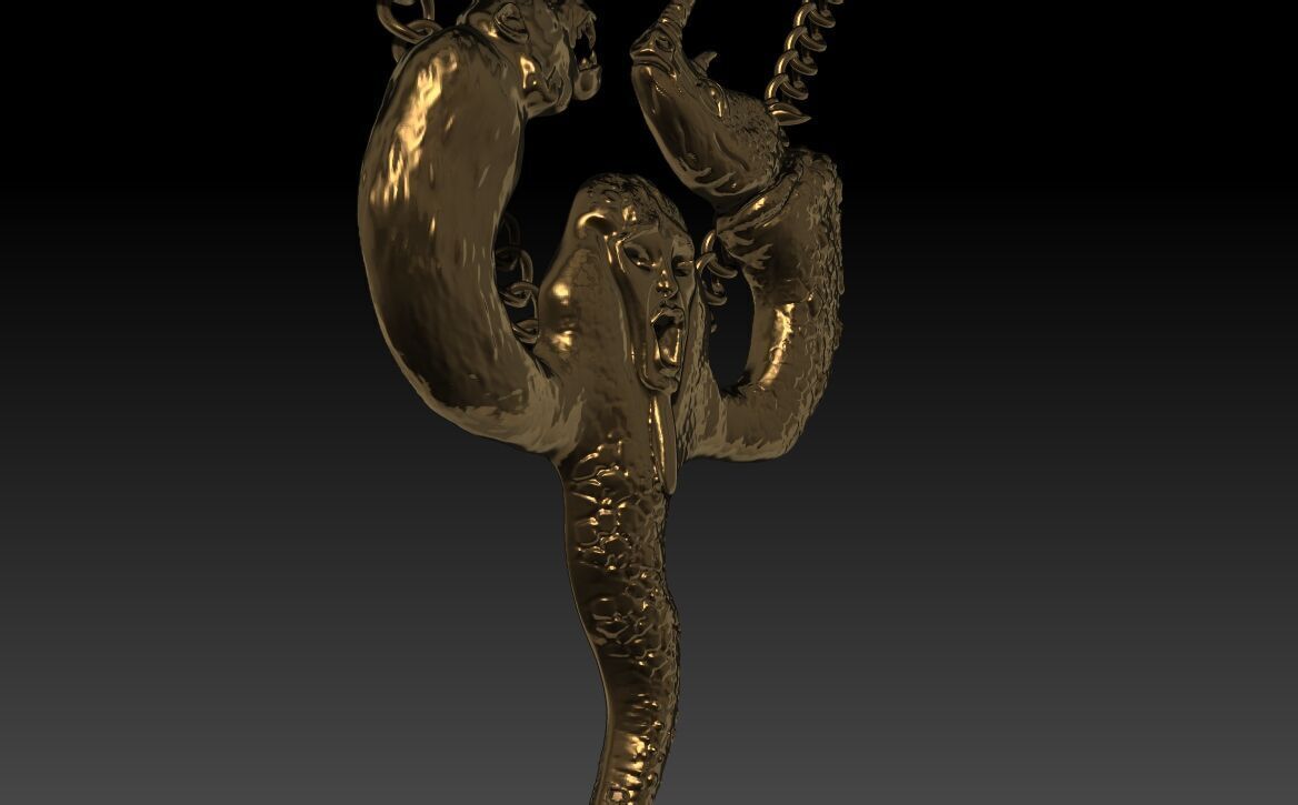 Hydra mermaid  3D model_11
