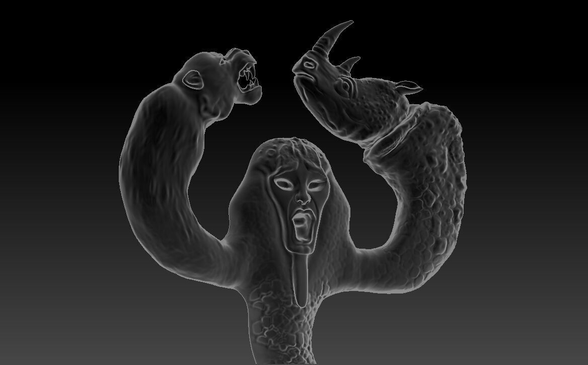 Hydra mermaid  3D model_8