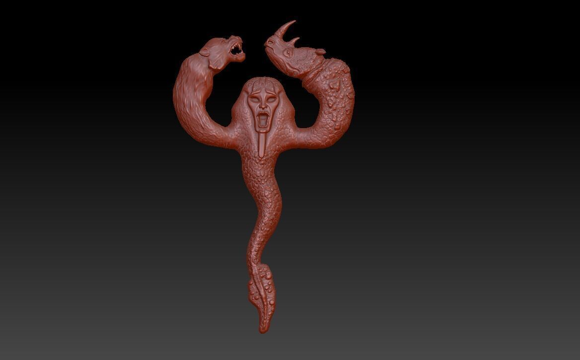 Hydra mermaid  3D model_2