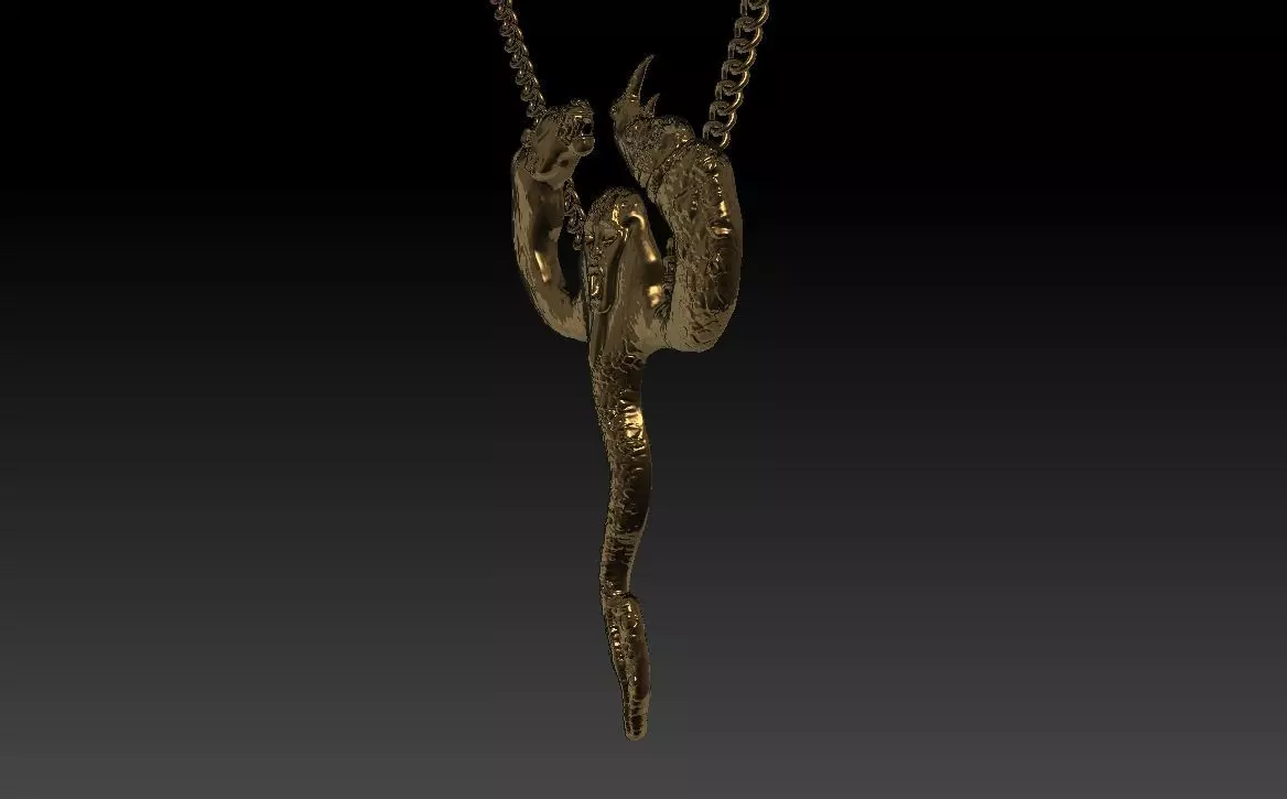 Hydra mermaid  3D model_0