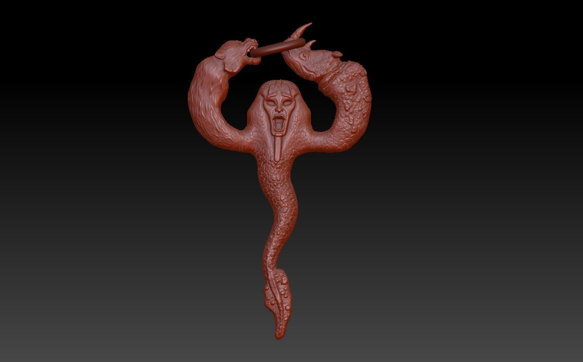 Hydra mermaid  3D model_1