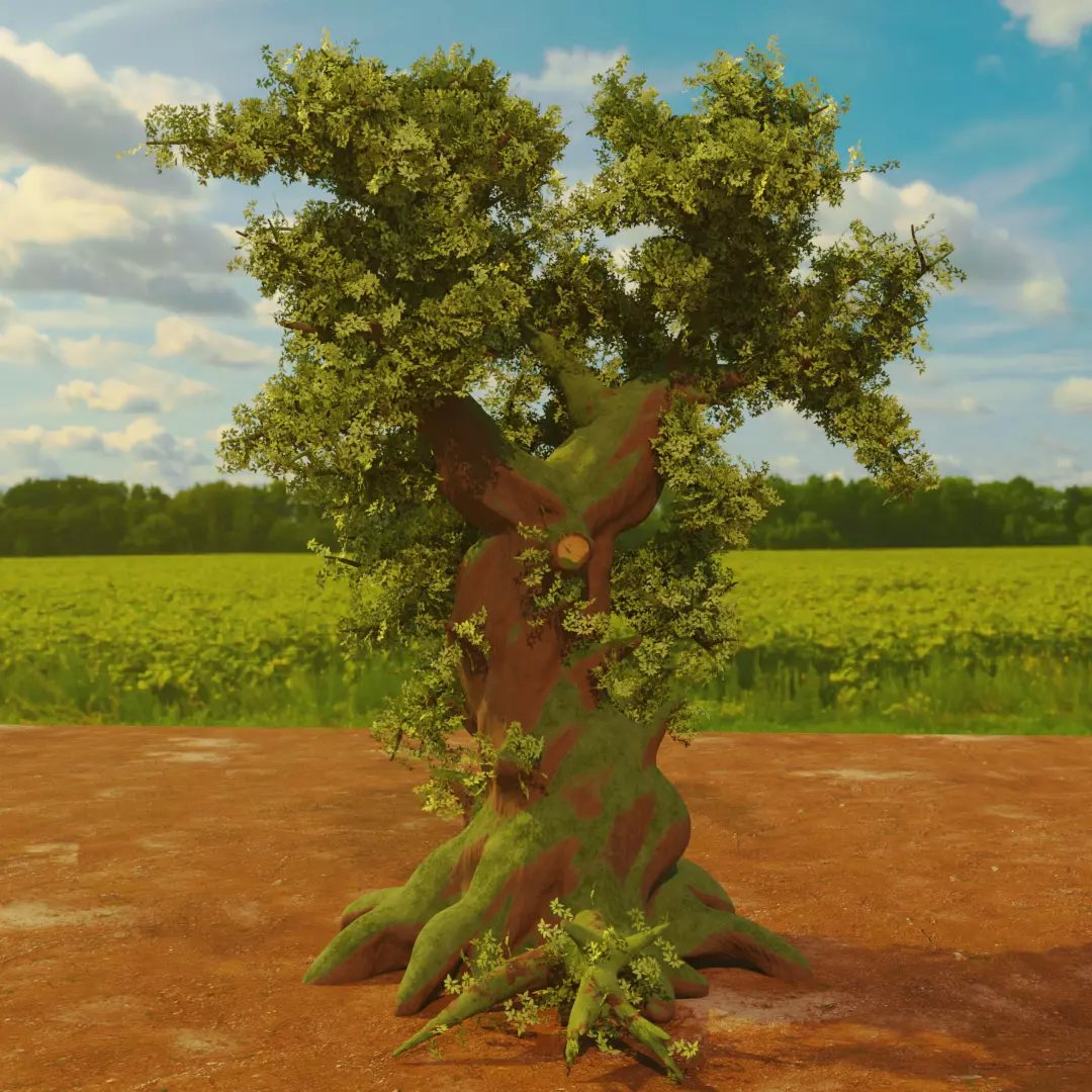 Stylished Old Tree Free 3D model
