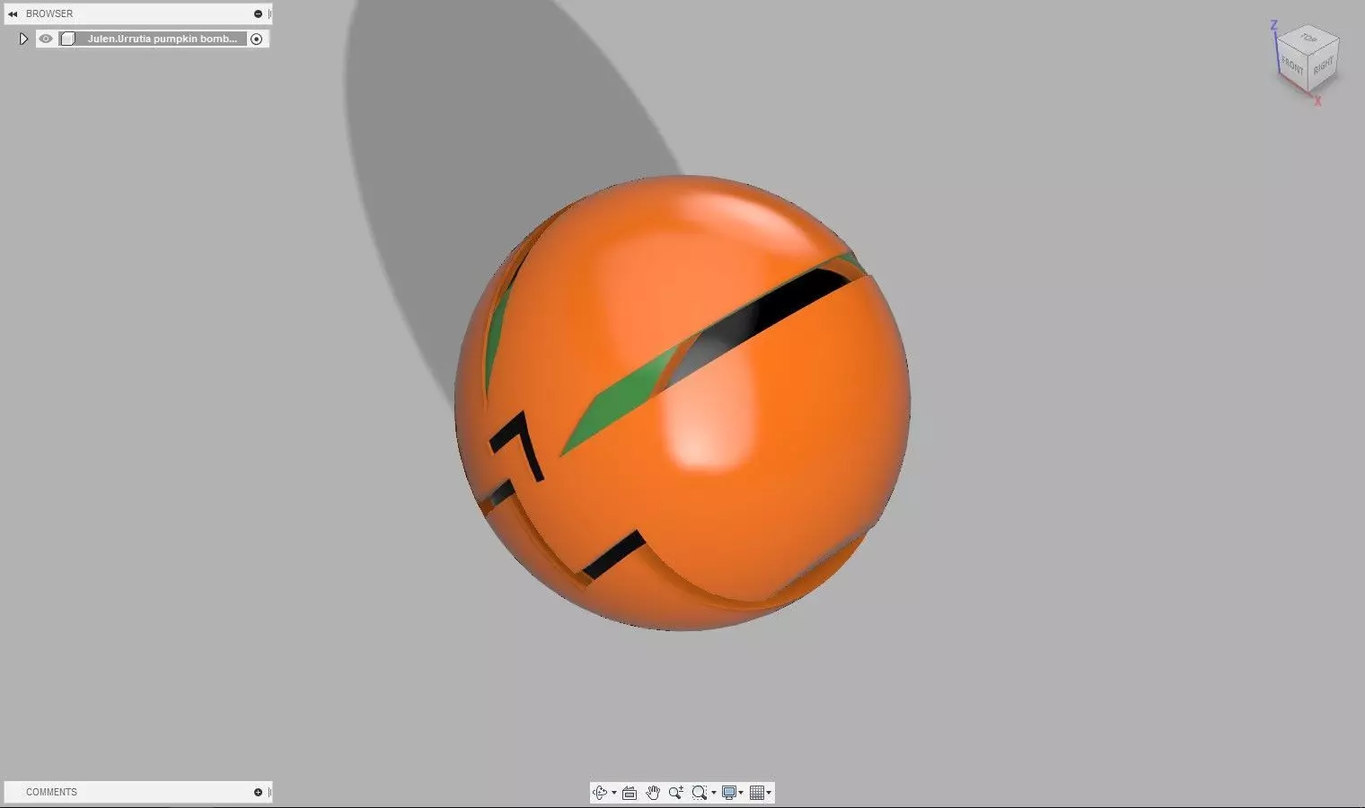 Pumkin Bomb 3D print model_0