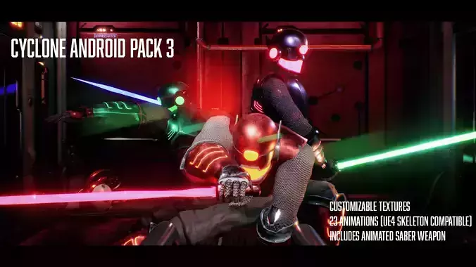 Cyclone - Android Pack 3 Low-poly 3D model