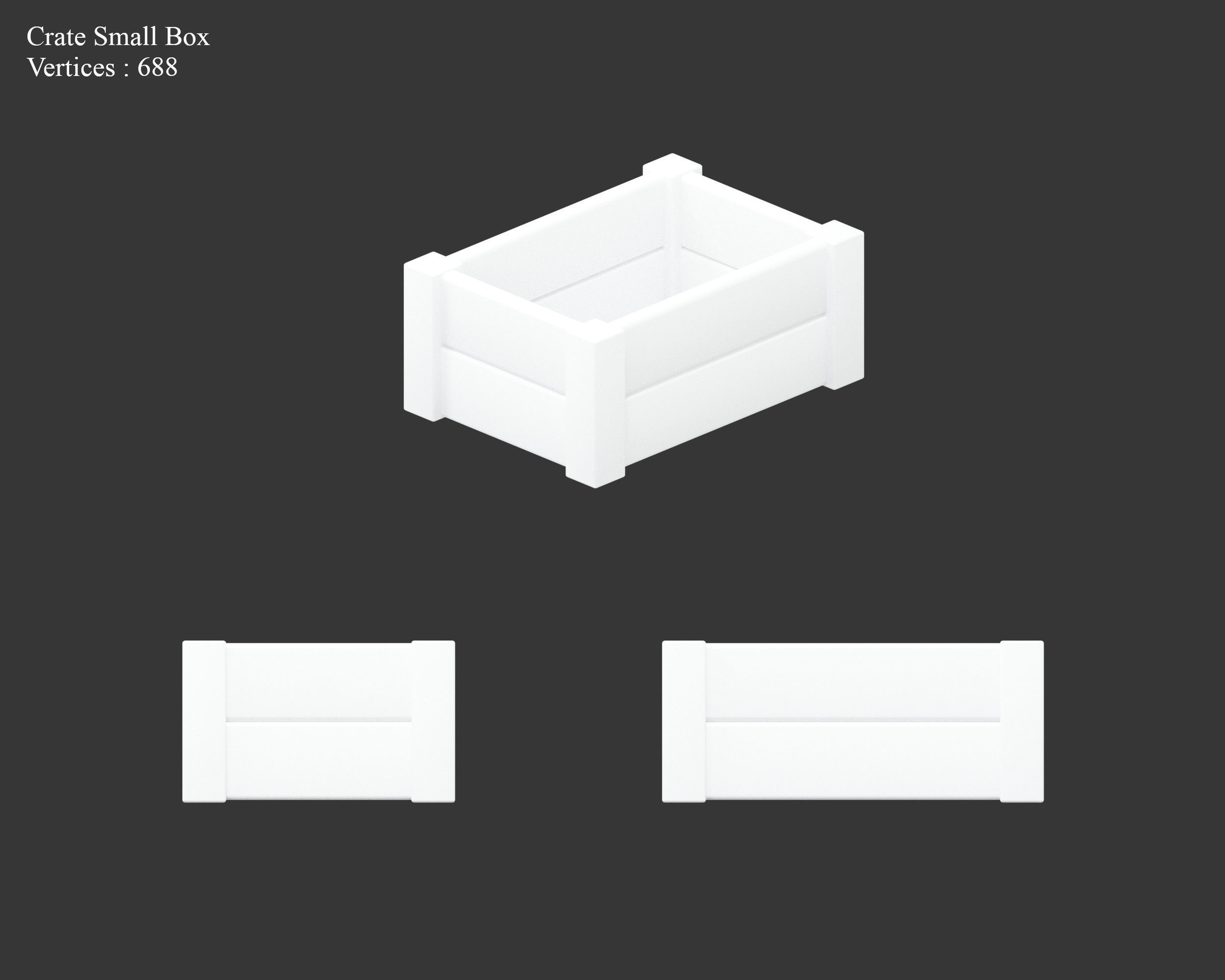 Medieval Containers Wooden Crates Low-poly 3D model_18