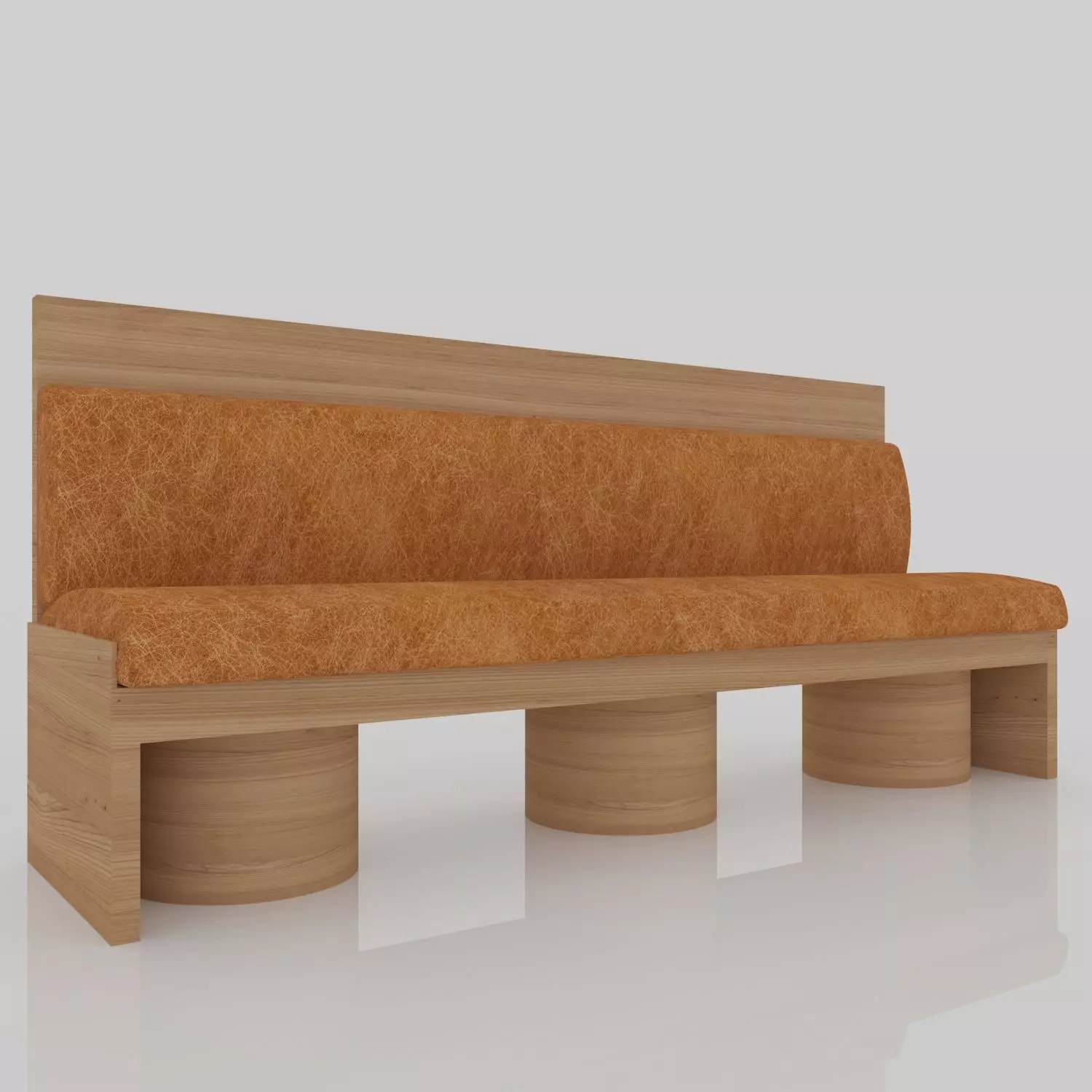 Wood Sofa Free 3D model